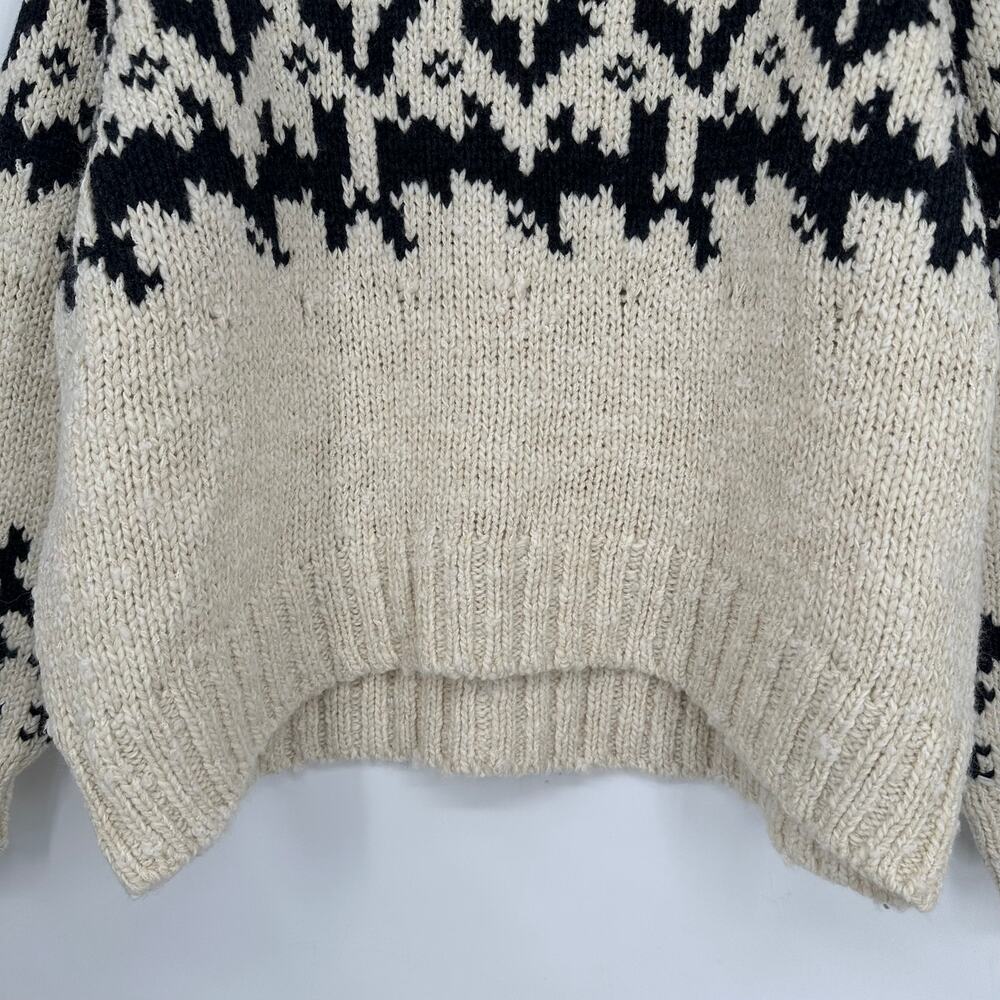 COS Fair Isle Wool Blend Crew Neck Sweater Chunky Knit Oversized Preppy Classic - Picture 7 of 16